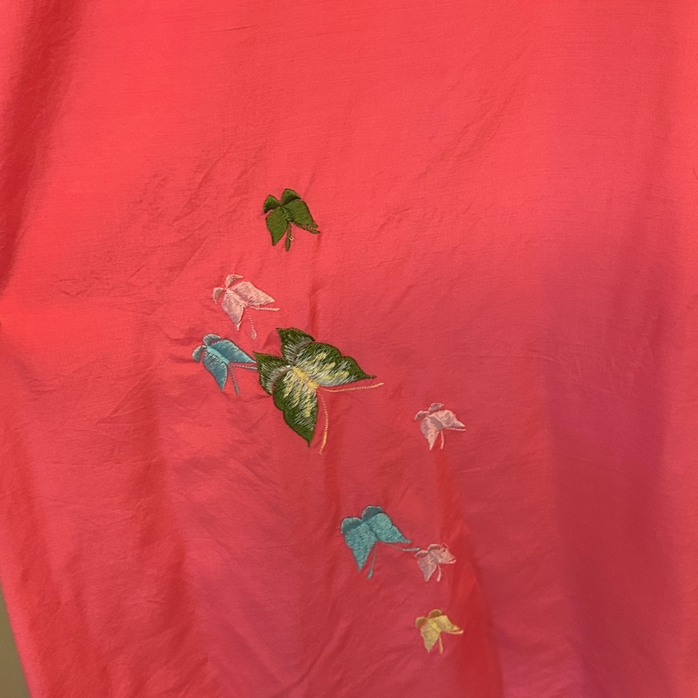 Vintage Japanese Silk Kimono Embroidered Butterflies - Picture 9 of 12